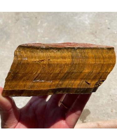 Natural Crystal Rough Natural Magic 50-1600 Grams of Natural Tiger Eye Impact Yellow Tiger Eye coarse Stone Crystal Stone 1 Grain (Size : 300-400g)