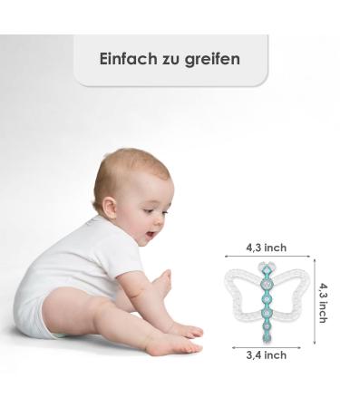 Shop New 2023 Teething Ring - Baby Teething Aid & Motor Skills Toy for 3 Months+ - Buy Online on GoSupps.com