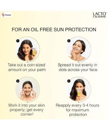 Lacto-Calmine's Sunshield Matte Look Sunscreen SPF50 PA+++ Water Resistant Paraben Free for Oily or Acne Prone Skin 50g Pack of 2 - Buy Online on GoSupps.com
