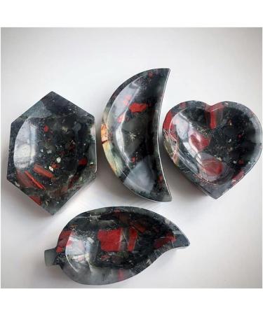 Balance Natural Blood Stone Crystal Bowl Carved Heart Rough Stone Ashtray Gemstone Moon Dish Home Decor Lucky Stone Raw stones and minerals PEIQIYIN - Buy Online on GoSupps.com