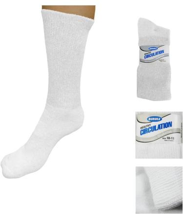 Diabetic Crew Circulatory Socks 6-Pack Men's Loose Fit Size 10-13 | Health Support - Buy Online on GoSupps.com