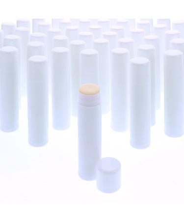 Lip Naturals Lip Balm | Bulk Blank Lip Balm Tubes - 50 Pack - Natural Ingredients Beeswax Vitamin E Aloe - Petrolatum Free - Various Flavors (Peppermint)