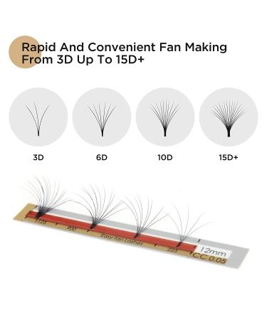 Premium LASHVIEW CC Curl 0.03mm Eyelash Extensions | 8-15mm Mixed Lengths | Faux Mink Russian Volume Lashes | Professional Salon Use - Buy Online on GoSupps.com
