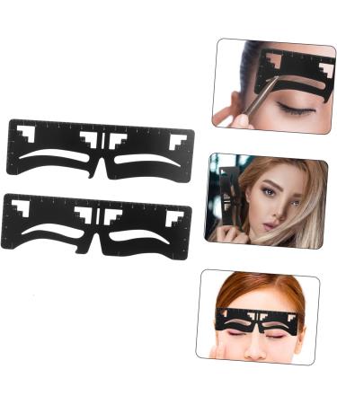 FOMIYES 10 Pcs Eyebrow Ruler Eyebrow Corrector Mini Practical Female Makeup Tool Eyebrow Trimming Labeling 1 count (Pack of 1) Blackx5pcs - Buy Online on GoSupps.com