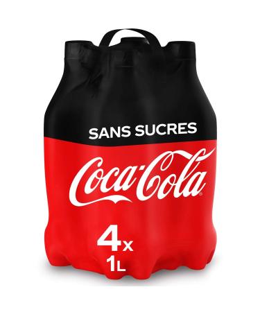 Coca-Cola Zero Sugar Bottles 4 x 1 L