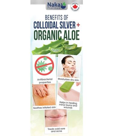 Naka Platinum Colloidal Silver + ORGANIC ALOE Soothing Moisturizer BONUS SIZE 340 ml (300+40 FREE) - Buy Online on GoSupps.com