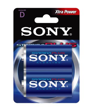 SONY S-AM1B2A Stamina Plus Alkaline Batteries D 2 Pack