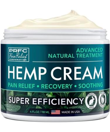 PRFC Hemp Cream - Natural Extract with Arnica & MSM for Joints & Back - Extra Strength 4 oz - Made in USA - Fast Relief - Buy Online on GoSupps.com