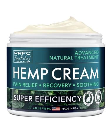 Hemp Cream - Natural Hemp Extract Cream with Arnica & Menthol - for Knees Joints and Lower Back - Extra Strength Cream for Instant Results -Made in USA- 4 oz (1) Off White