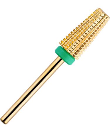 BNG 5 in 1 Carbide Nail Drill Bit Coarse Gold - Fast Acrylic & Hard Gel Removal - 3/32 Electric Tungsten Steel Bits for Manicure Pedicure Salon Tool - Buy Online on GoSupps.com