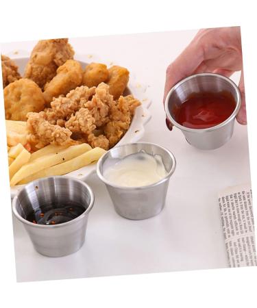 Zerodeko 4pcs Stainless Steel Dipping Sauce Cup Soy Sauce Cup Sushi Dipping Bowl Metal Sauce Cups Ketchup Dip Bowls Soup Japanese Soy Sauce Desert Dishes Household Soy Sauce Bowl - Buy Online on GoSupps.com