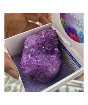 Crystal Amazing Stone Green Purple Aura Angel Quartz Crystal Titanium Bismuth Silicon Cluster Rainbows Natural Stones and Minerals Raw Stones and Minerals FUZEGRDLI