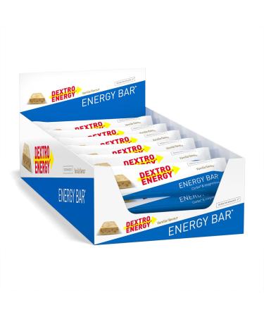 Dextro Energy Energy Bar Vanilla + Proteins + Magnesium (24 Pack) - Energy seal to reduce fatigue and fatigue with glucose and isomal solosis for energy supply gluten -free
