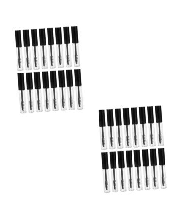 OHPHCALL 32 Pcs Mascara Tube Clear Empty Mascara Bottle Eyelash Liquid Tube Empty Bottle Plastic Portable 1 g (Pack of 1) Blackx2pcs