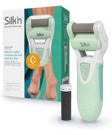 Silkn MicroPedi Wet & Dry Electric Callus Remover | 2 Micro Mineral Rollers for Smooth Feet - Buy Online on GoSupps.com