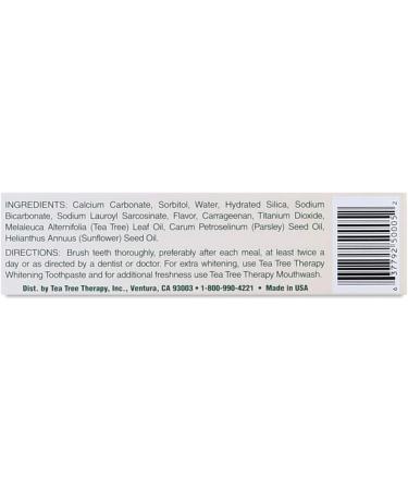 Tea Tree Therapy Toothpaste with Baking Soda - 5 oz | Natural Oral Care - Buy Online on GoSupps.com