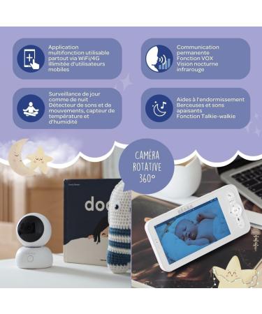 Buy B aba 2-in-1 Baby Monitor - HD Camera Night Vision App Control | Zen Premium White - Buy Online on GoSupps.com