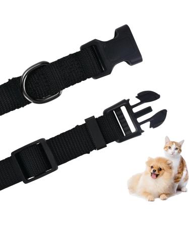 Audwud Adjustable Thick Nylon Dog Collar - Classic Styles for Small Medium & Large Dogs | 4 Sizes | Obsidian Black - Buy Online on GoSupps.com