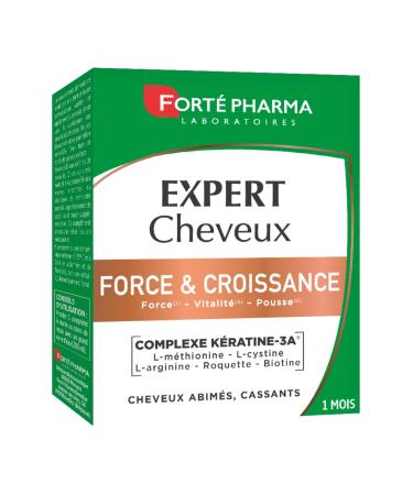Forté Pharma - Expert Hair Strength & Growth - Hair Vitality nutritional supplement for damaged, brittle hair - Biotin - L-cystine, arugulate, strengthened with keratin - 30 tablets, 1/day