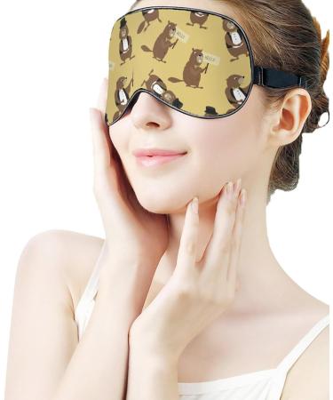 Lovely Marmot Gentlemen Sleep Mask - Adjustable Eye Cover for Sleeping & Travel - Blocks Light for Men and Women - Buy Online on GoSupps.com