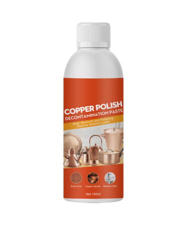 Copper Polish Paste | Gently Copper Pipe Cleaner - Rust Removal for Metal 100 Ml Cleans Without Scratching for Kitchen Accessories Jewelry Watches Instruments for Brass Rowces
