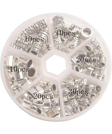 100PCS Antiqued Silver Metal Cord End Caps for Leather Art - ChangJin One Box - Buy Online on GoSupps.com