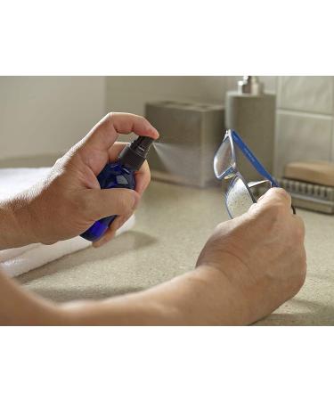 2oz Glass Spray Bottles for Essential Oils - Set of 12 Blue Bottles with Black Mist Tops - Buy Online on GoSupps.com