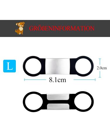 Personalized Silicone Pet ID Tags for Dogs & Cats - Engraved 2 Pack - Durable & Stylish - Buy Online on GoSupps.com