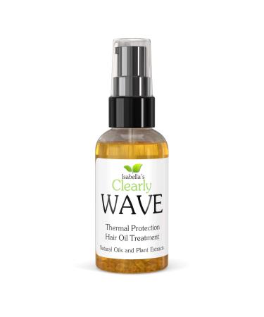 Clearly WAVE  Damage Control Hair Oil with Jojoba + Olive | Thermal Heat Protector for Sun  Flat Iron  Hot Blow Dry  Blowout | Prevent Damage and Breakage | 100% Natural  Sulfate Free  Made in USA
