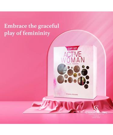 Chris Adams Gift Set - Active Woman | Eau De Parfum - 80ml & Deodorant Body Spray 200ml | Premium Long Lasting Fragrance | Daily Use Perfume & Deodorant For Women | Gift Set For Women | Made in U.A.E - Buy Online on GoSupps.com