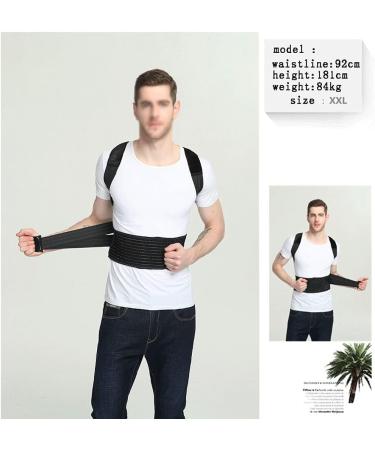 Posture Corrector for Men and Women Back Brace Double Compression Belt Adjustable Waist Support Belt Provides Pain Relief for Neck Back Shoulders (Size : 3XL) (3XL) - Buy Online on GoSupps.com