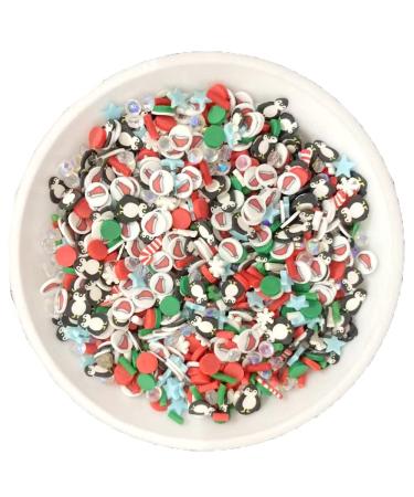 NIANTU1123 100g Mixed Christmas Style Polymer Hot Clay Sprinkles for DIY Crafts Nail Art Decoration Tiny Cute Plastic klei Accessories Gift (Color : Mix)