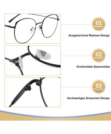 Blue Light Filter Cat Eye Glasses - Anti-UV Non-Prescription Metal Frame for PC and Gaming - Stylish Black Women's Glasses - Buy Online on GoSupps.com