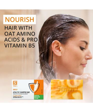 Solpri Shield Natural Athlete's Shampoo Bar 4 oz - Energizing Hair Care - Buy Online on GoSupps.com