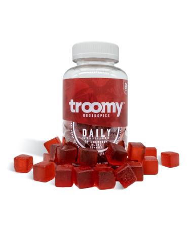 Troomy 14 Mushroom Blend Gummies 60ct - Natural Mango Strawberry Flavor Gelatin-Free Gluten-Free Vegetarian