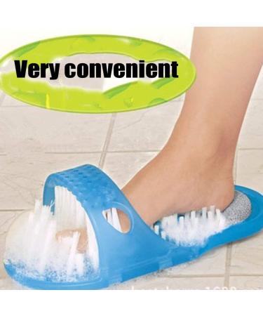 Foot Scrubber Shower Sandal Plastic Bath Shoe Including Pumice Stone Foot Health Care Stone Massager Slipper For Foot Cleaning - Buy Online on GoSupps.com