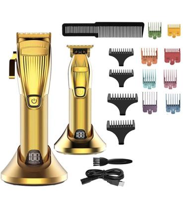 Hair Clippers for Men 2 PCS Professional Lithium Ion Electric Hair Clipper Set For Men Barber Shop Rechargeable Hair Trimmer Powerful Beard Hair Cutting Tool