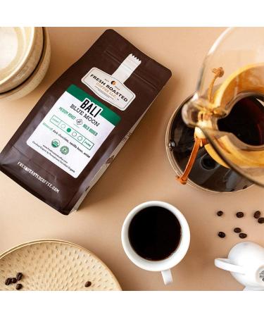 Organic Bali Blue Moon Coffee 5 lb (80 oz) - Medium Roast - Kosher RFA - Whole Bean - Buy Online on GoSupps.com
