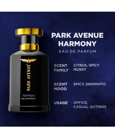 Harmony Eau De Parfum Men 100ml | Long Lasting Perfume for Men | Premium Luxury Fragrance Scent | Aromatic Blend of Patchouli Musk & Vetiver | Suitable for Every Occasion - Buy Online on GoSupps.com
