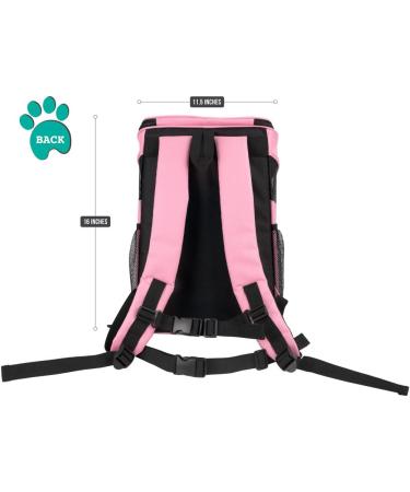 PetAmi Premium Pet Carrier Backpack for Small Cats and Dogs - Ventilated Design, Safety Strap, Pink - Ideal for Travel, Hiking & Outdoor Use - Buy Online on GoSupps.com