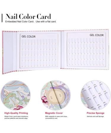  ZJchao Nail Presentation Book 2 Types of Nail Color Display Board Books Nail Polish Color Display Card Board (Card Book) - Buy Online on GoSupps.com