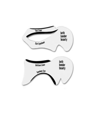 Beth Bender Beauty | 1 Cat Eyeliner & 1 Smokey Eye Stencil | Perfect Winged Tip Eyeliner | Made in USA | Reusable  Easy to Clean & Flexible | Cruelty Free & Vegan | Created By Celebrity Makeup Artist