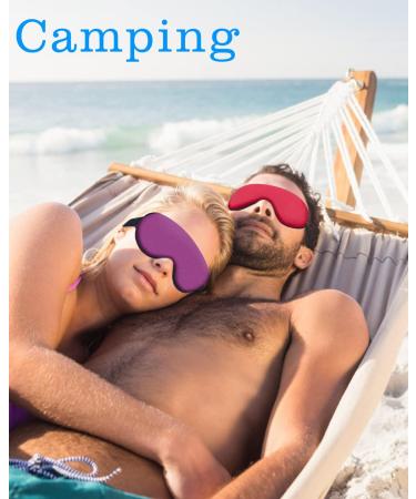 Barlixy Silk Sleep Mask 4 Pack for Women and Men - Super Soft Eye Mask, Adjustable Blindfold in Red, Purple, Blue, Black - Buy Online on GoSupps.com