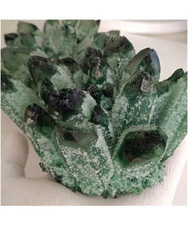 Natural Crystal Rough Crystal 750-850g 1pc Natural Green Phantom Quartz Crystal Cluster Gemstone Geode Adornment Suitable for Home Office Decoration - Buy Online on GoSupps.com