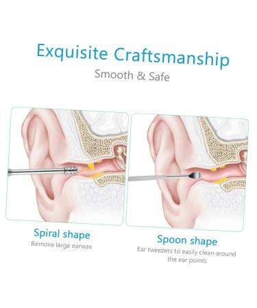Stainless Steel Earwax Removal Kit with Travel Case - Home Ear Cleaning Tools for Adults - Earpick Curette Spoon Set - Buy Online on GoSupps.com