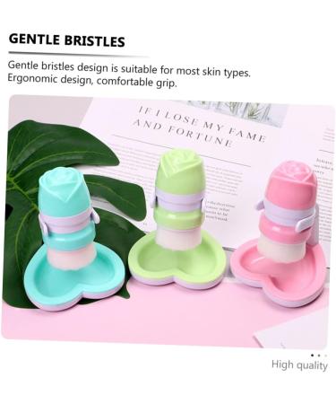 DRESSOOS 1pc Face Brush Facial Cosmetic Brush Face Exfoliator Brush Stainless Steel Mirror Purse Face Scruber Scrubber Face Cleansing Tool Deep Cleaning Sponge Brush Miss Fiber Wool 11x8cm Green - Buy Online on GoSupps.com