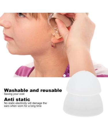 10 Pieces 8mm Soft Silicone Hearing Aid Domes - Fungus Resistant Washable Antistatic Earplugs for Hearing Amplifiers & Aids (White) - Buy Online on GoSupps.com
