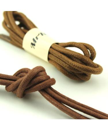 YFINE Round Waxed Dress Shoelaces 31.5 INCH (80CM) 04 Dark Brown - 2 Pairs - Buy Online on GoSupps.com