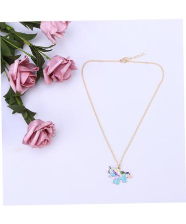 CALLARON Necklaces Cartoon Necklace Womens Rainbow Necklace Unicorn Shape Necklace Modeling Pendant Miss - Buy Online on GoSupps.com