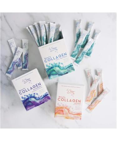 Orange Beauty Collagen Powder - Marine Type 1 with Vitamin C E CoQ10 & Pre-Biotics | Premium Anti-Aging Supplement for Skin Hair & Nails - Made in Japan - Buy Online on GoSupps.com